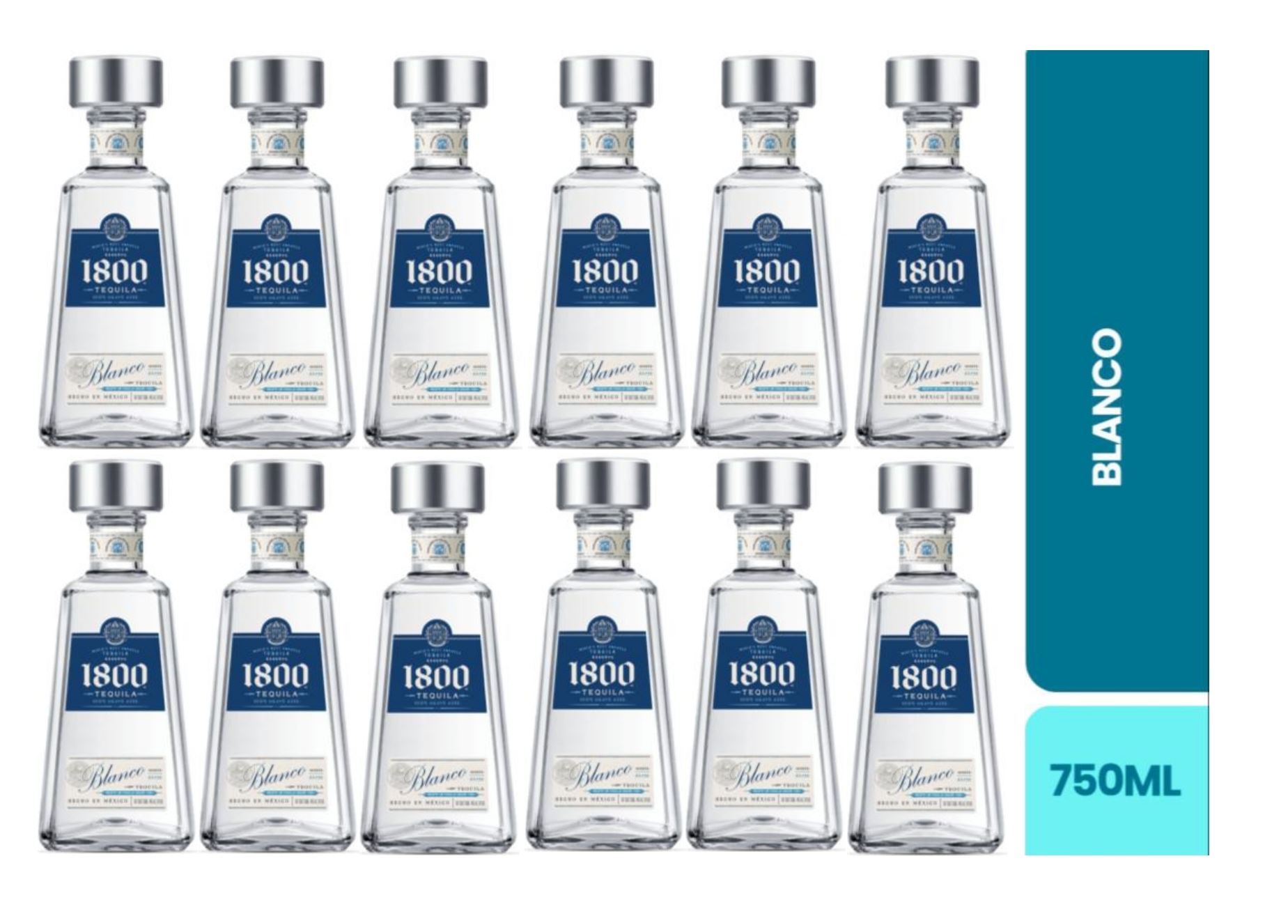 Tequila 1800 Blanco Botella 750ml - 12 UND